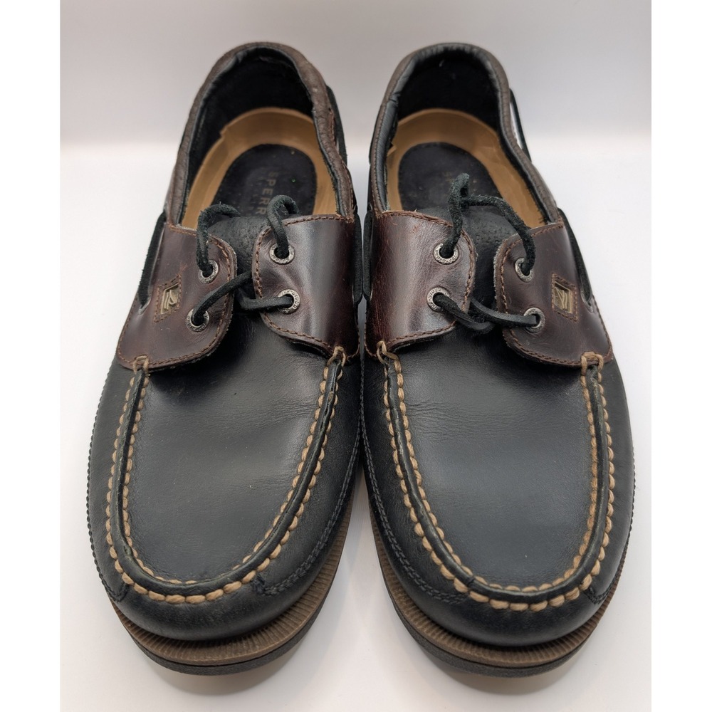 Sperry Top-Sider Authentic Original 2-Eye Two-Tone Leather Boat Shoes Size 10.5